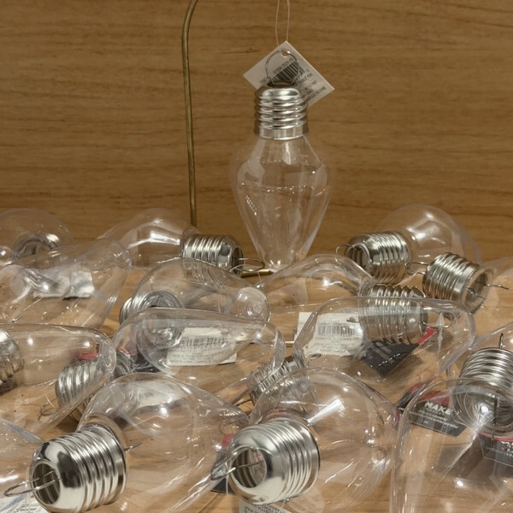 DIY Plastic Ornaments Lot 17 Pieces